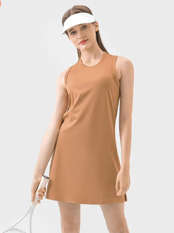 Women's Wardrobe Apparel Romantic Detailing Hot Girl Sleeveless Active Tennis Dress