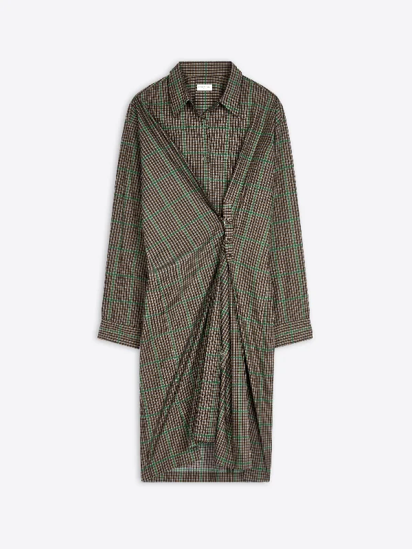 Affordable Luxury Women's Garments Luxury Comfort Checked shirt dress