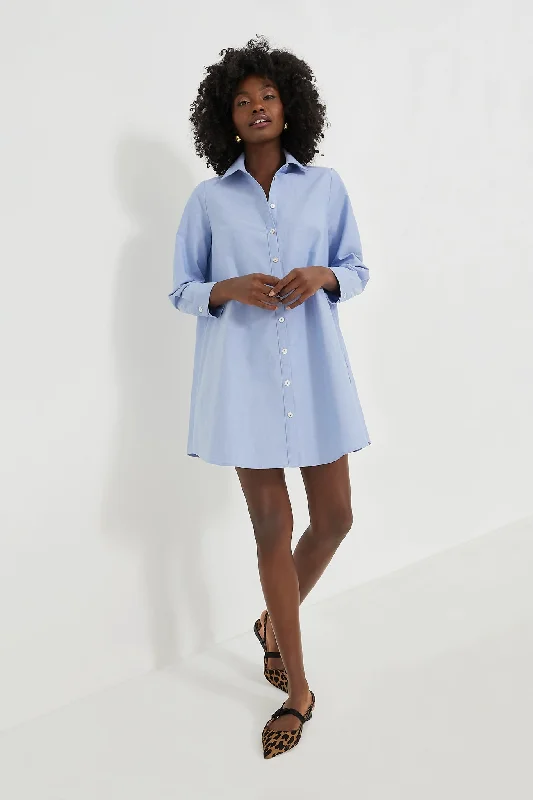 Women's Chic Outerwear Garments Now on Sale for Chic Urban Styles Chambray Harris Shirt Dress