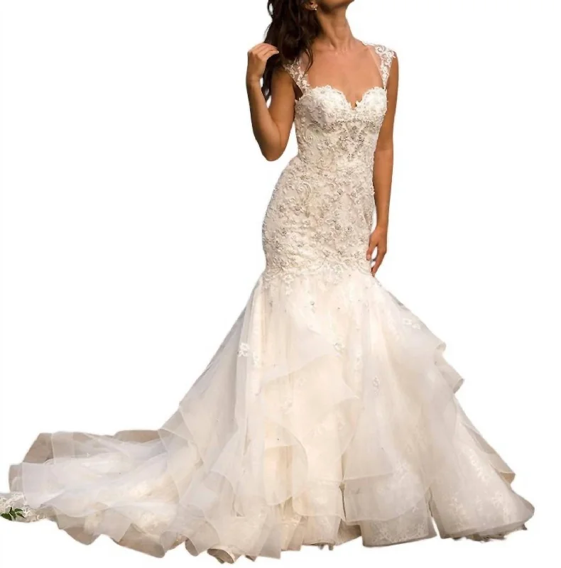 Women's Comfortable Garments Casual Elegance Mermaid Wedding Dress In Ivory