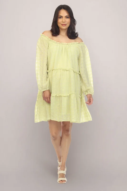 Women's Casual Apparel Feminine Grace Green Long Sleeve Spring Maternity Dress