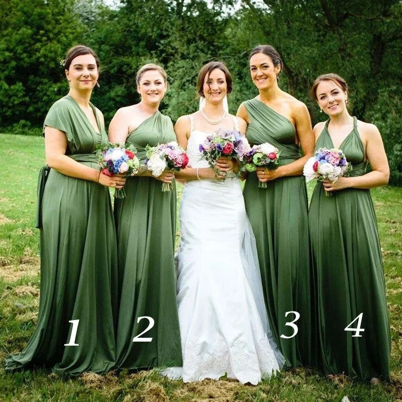 Women's Trendy Attire Limited - Stock Roycebridal Hot Mismatched Hunter Green Bridesmaid Dresses Fall Wedding Guest Dress