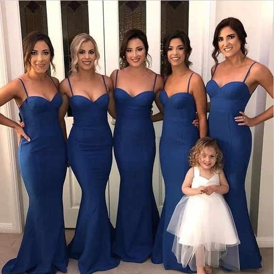 Women's Clothes And Apparel Sets Flash Sale Roycebridal Sexy Sweetheart Long Mermaid Royal Blue Bridesmaid Dresses