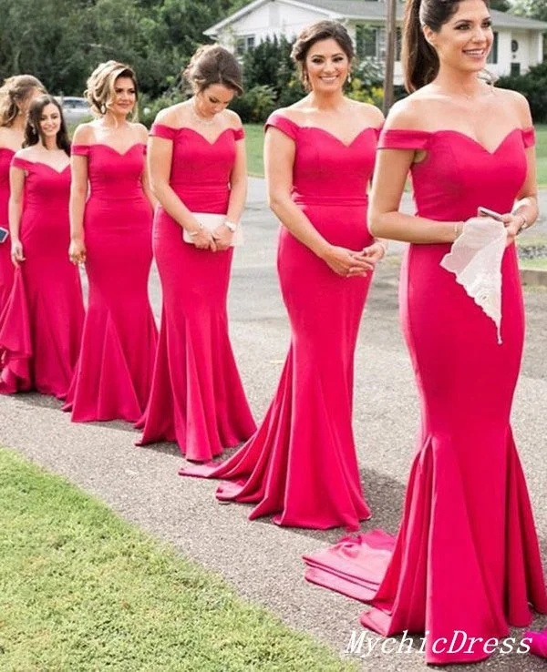 Women's Comfortable Lounge Attire Limited - Edition Drops Roycebridal UK Red Bridesmaid Dresses 2024 Long Mermaid Boho Wedding Guest Dresses