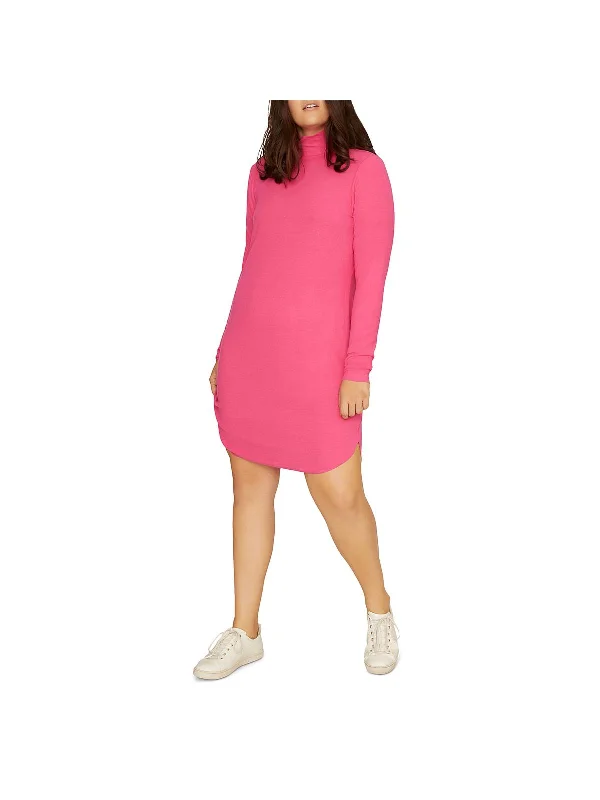 Vintage Clothing For Women Effortless Sophistication Plus Womens Ribbed Mock Neck Casual Dress