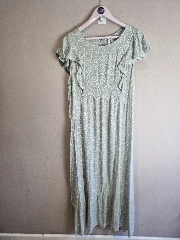 Women's Office Clothing Refined Simplicity Seraphine sage green maternity / nursing dress - size 16