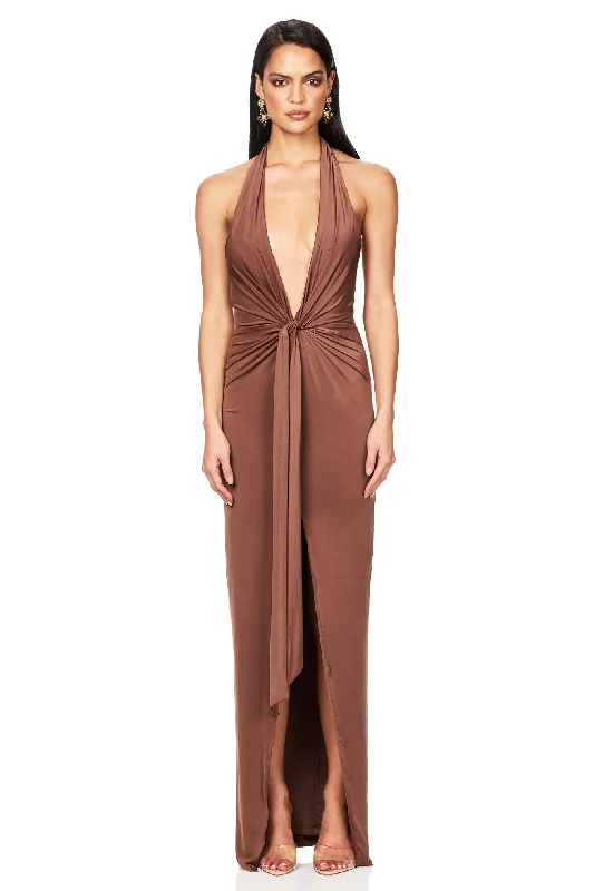 Women's Clothes And Apparel Sets Now on Sale for Chic Urban Styles Nookie Legacy Gown - Cognac