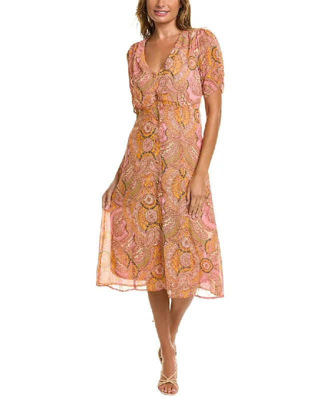 Comfortable Women's Attire Tropical Island - Inspired Attire BCBGeneration Button Front Midi Dress