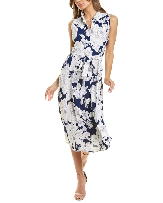 Women's Travel Outfit Set Coastal Beach - Inspired Style London Times Bubble Crepe Midi Dress