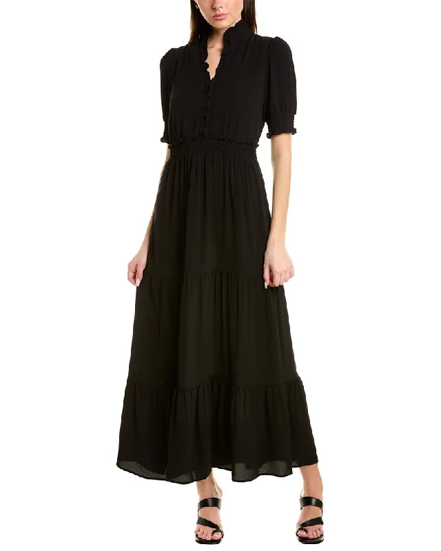 Women's Timeless Attire Coastal Beach - Inspired Style London Times Smocked Maxi Dress