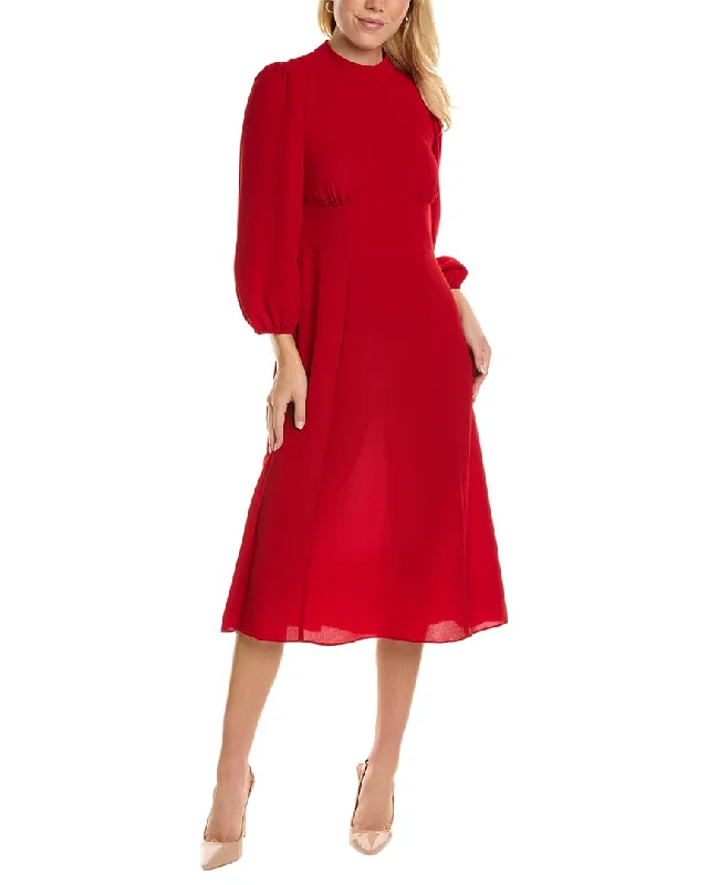 Women's Casual Attire Disco - Inspired Retro Dance Look Maggy London Crepe Midi Dress