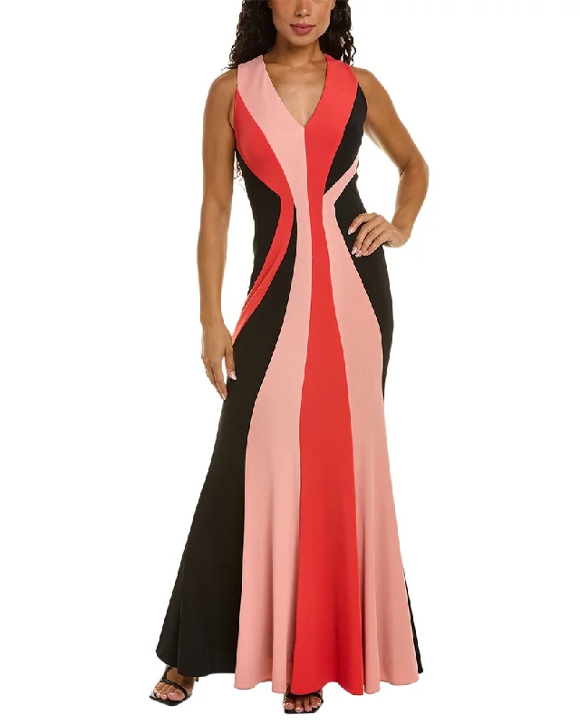 Women's Professional Outfit Big Savings on Minimalist Office Styles Mikael Aghal Colorblocked Gown