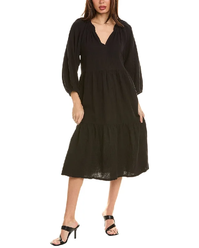 Women's Festive Attire Effortless Comfort Nation LTD Imani Tiered Peasant Midi Dress