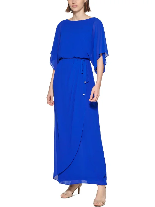 Women's Evening Clothes Graceful Movement Petites Womens Dolman Long Maxi Dress