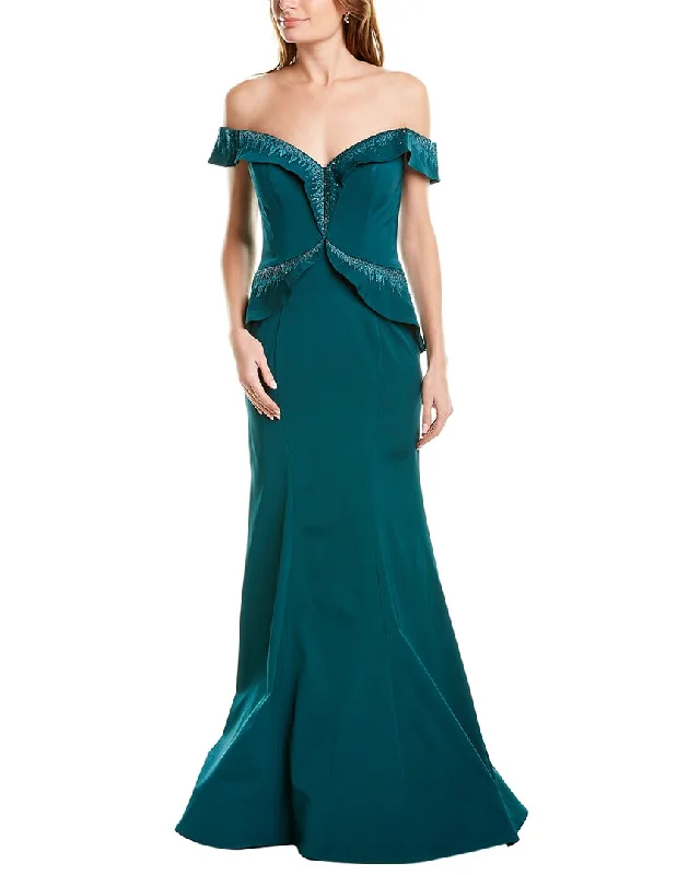 Classic Women's Clothing Styles Elevated Style Rene Ruiz Off-The-Shoulder Gown