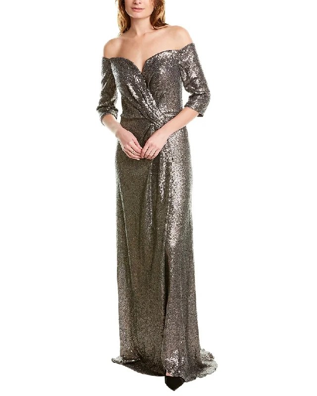 Affordable Fashion Clothing For Women Sophisticated Cut Rene Ruiz Off-The-Shoulder Sequin Gown