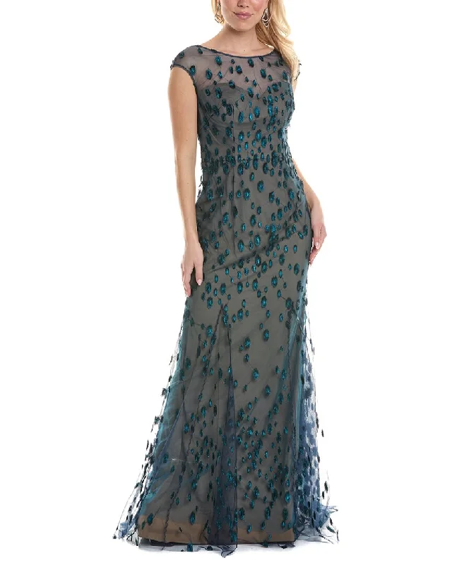 Women's Evening Wear Outfit Modern Romance Rene Ruiz Off-The-Shoulder Sequin Gown