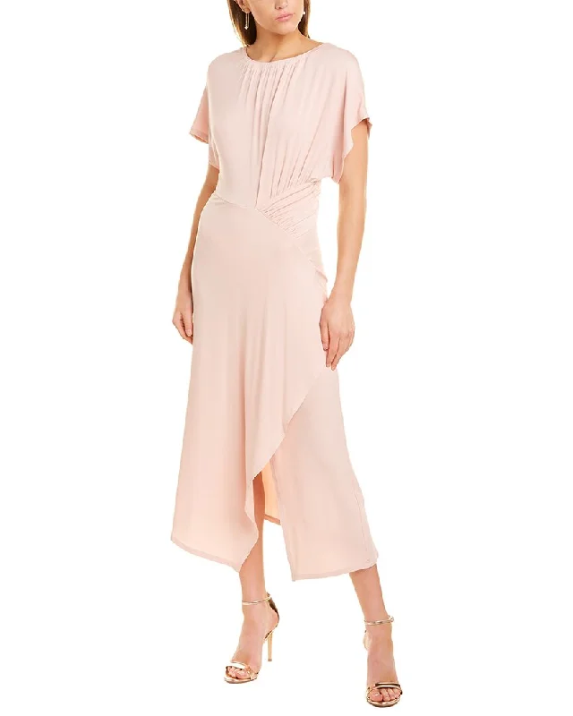 Women's Office Outfit Ethnic Cultural Event Wear Yigal Azrouel Draped Cape Midi Dress