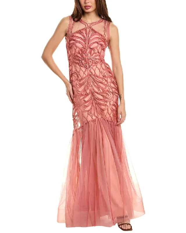 Women's Luxury Garments Feminine Grace Alberta Ferretti Silk-Blend Gown