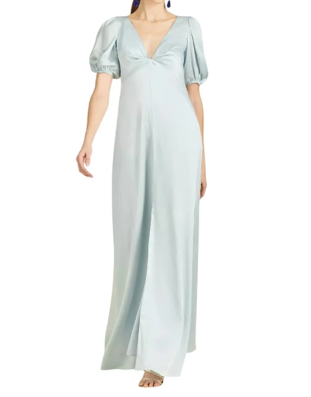 Women's Vacation Garments Romantic Detailing Alli Gown In Ice Blue