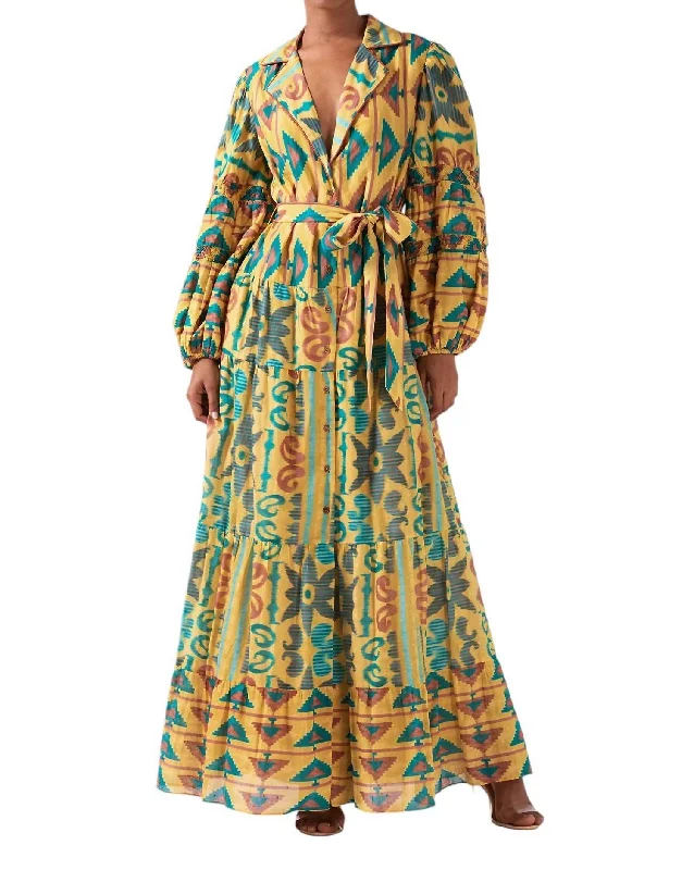 Women's Holiday Clothing Cottagecore Rustic Charm Style Annie Maxi Dress In Free Spirit