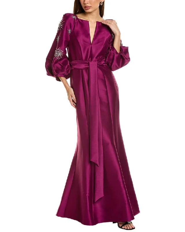 Women's Comfy Attire For Lounging End - of - Month Blowout Badgley Mischka Mikado Shirt Gown