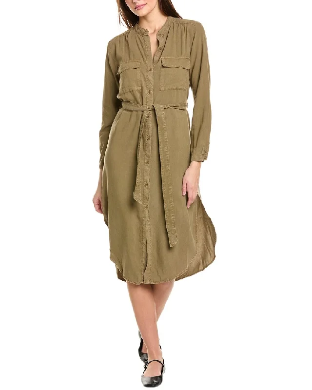 Women's Tailored Outfit Vintage Retro Party Wear Bella Dahl Pocket Shirt Dress