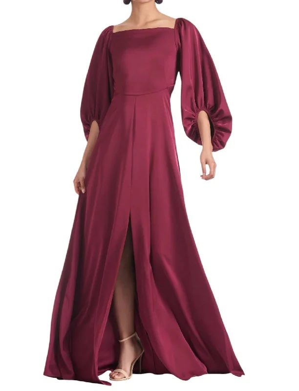 Women's Festive Attire Limited - Edition Drops Bryant Gown In Garnet