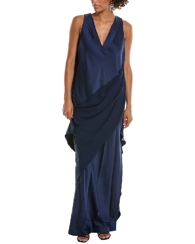 Women's Wardrobe Apparel Casual Elegance Halston Cyra Gown