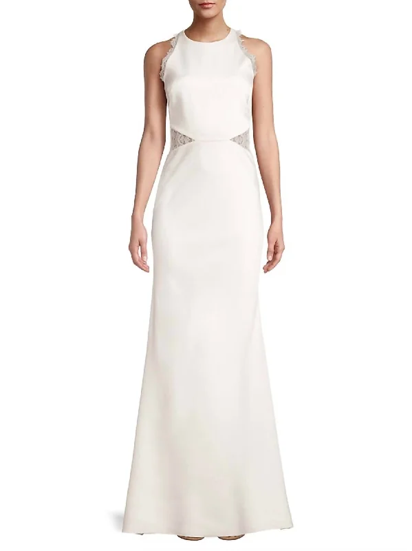 Women's Activewear Garments Sophisticated Cut Isla Gown In Ivory