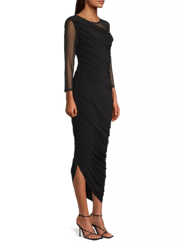 Modern Women's Attire Limited - Stock Long Sleeve Diana Gown In Black