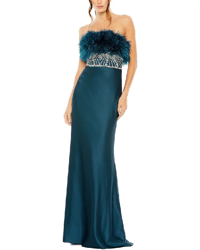 Women's Elegant Formal Outfit Classic Charm Mac Duggal Column Gown