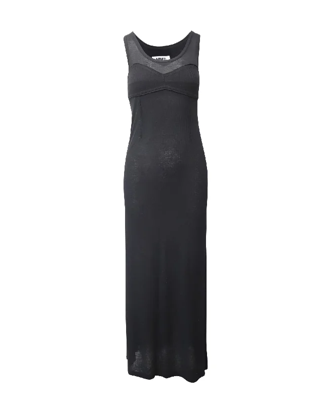 Women's Seasonal Clothing Graceful Movement Maison Martin Margiela Maxi Dress in Black Viscose