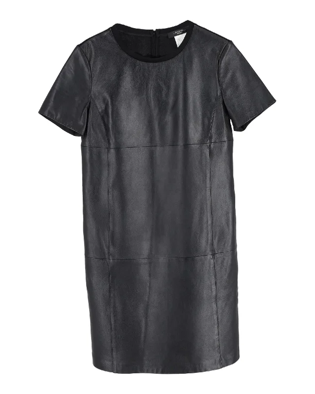 Women's Holiday Clothing Flowy Fabric Max Mara Weekend T-Shirt Dress in Black Modal