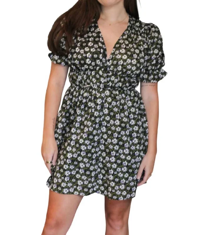 Women's Clothes For Special Occasions Bold Patterns Monroe Floral Dress In Black