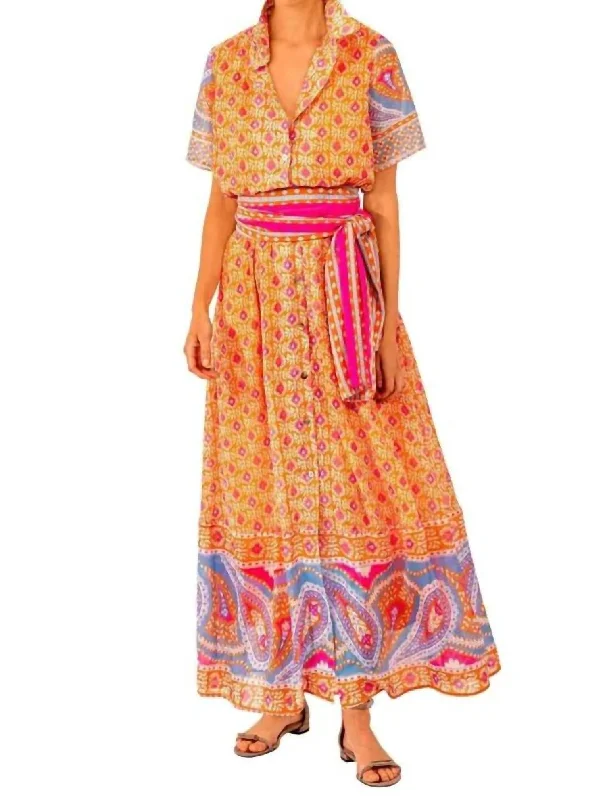 Women's Everyday Clothes Casual Elegance Panache Maxi Dress In Paisley Park