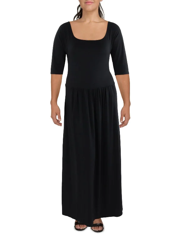 Women's Urban Clothing Nordic Minimalist Home Look Plus Womens Full Length Pleated Maxi Dress