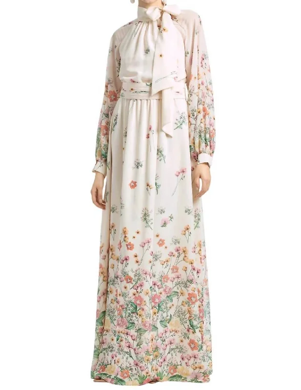 Women's Transitional Garments Effortless Sophistication Vera Gown In Morning Garden